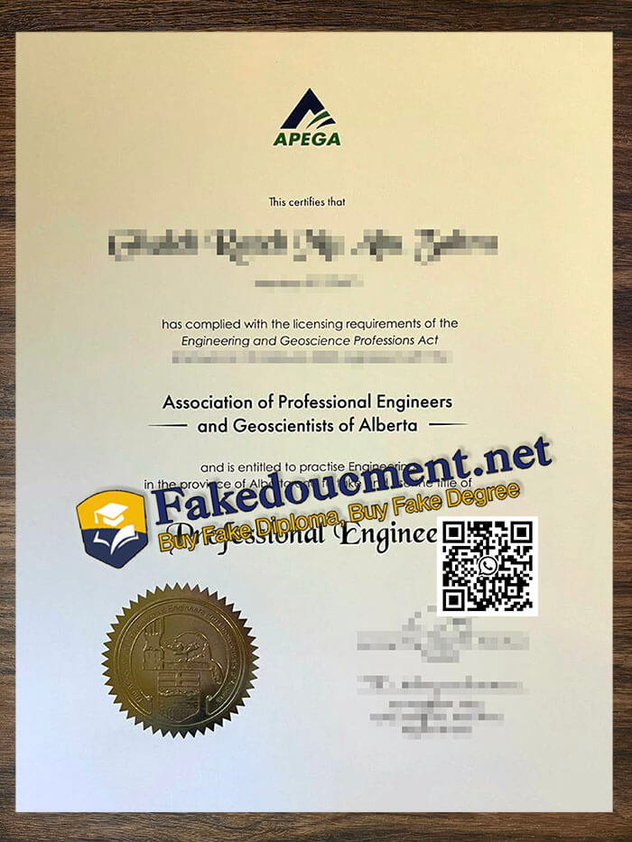 purchase realistic APEGA certificate