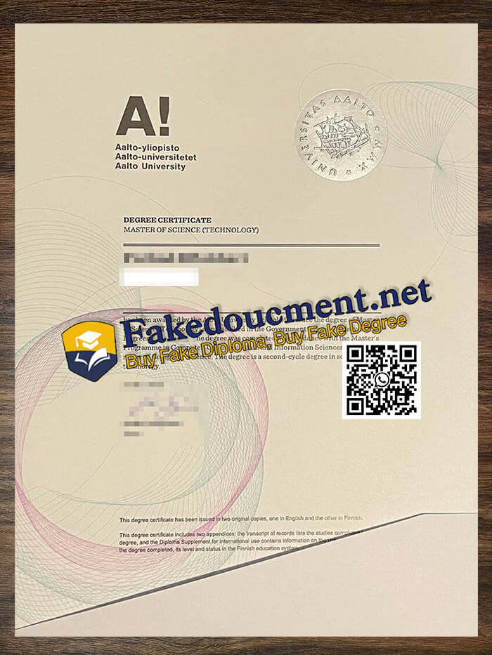 purchase realistic Aalto Yliopisto diploma