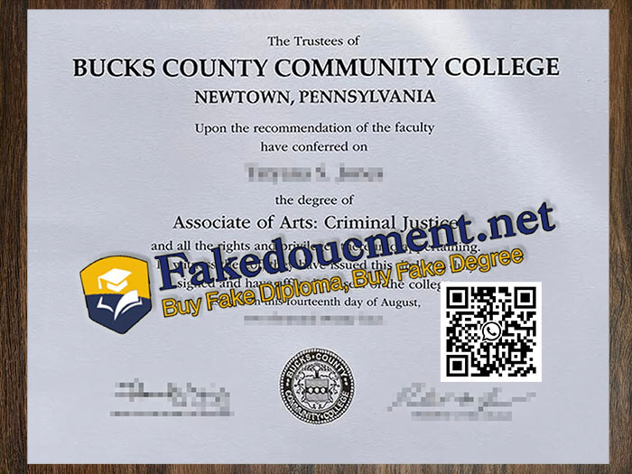 purchase realistic Bucks County Community College diploma