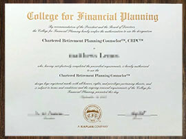 purchase realistic College for Financial Planning certificate