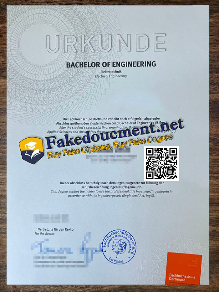 purchase realistic Fachhochschule Dortmund diploma