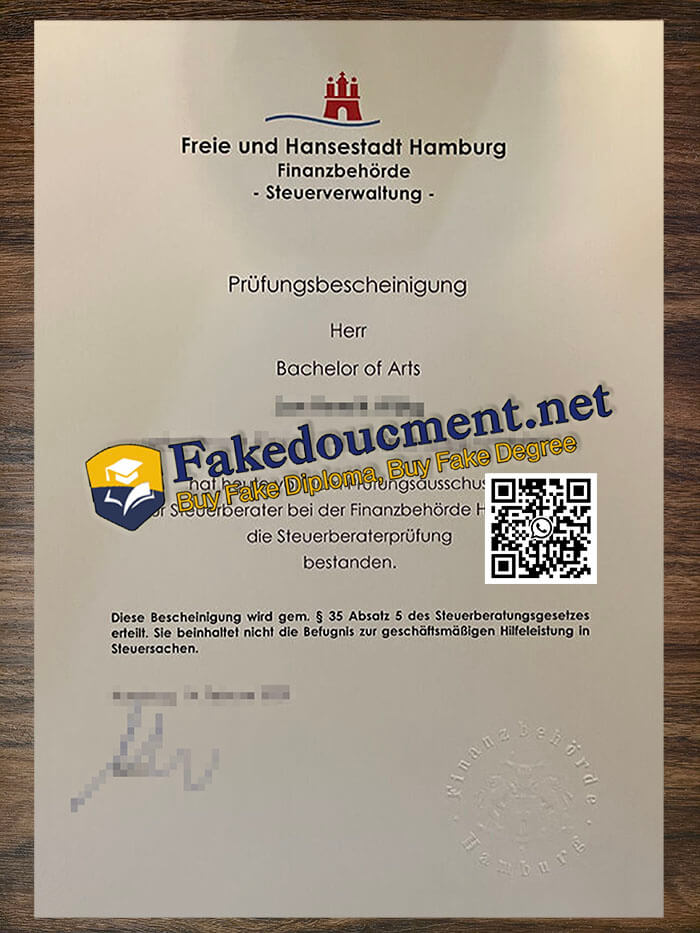 purchase realistic Finanzbehörde Hamburg diploma