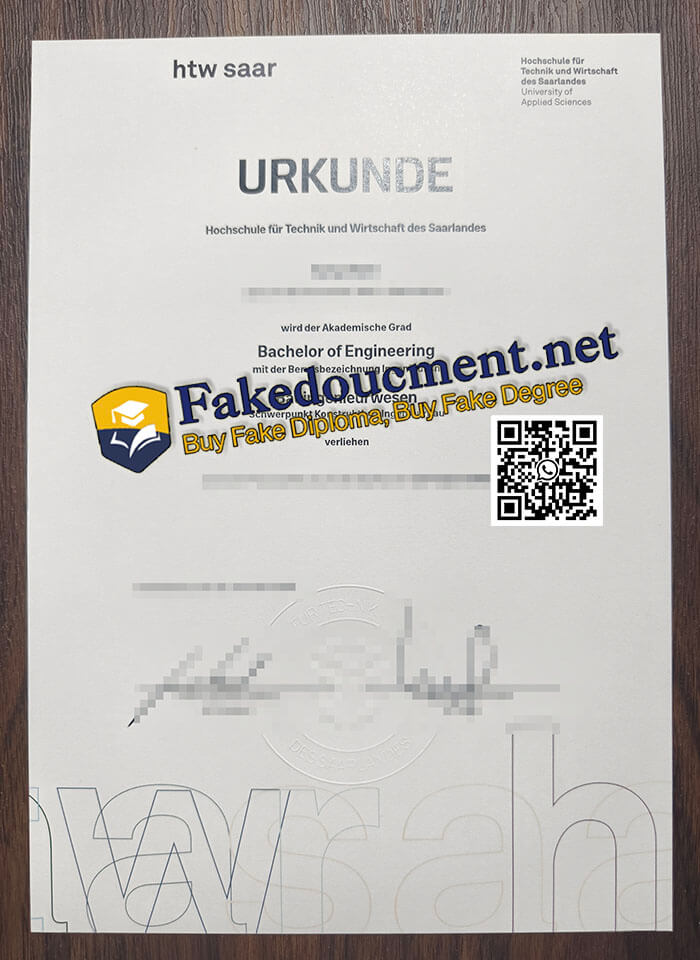 purchase realistic Hochschule für Technik und Wirtschaft des Saarlandes diploma