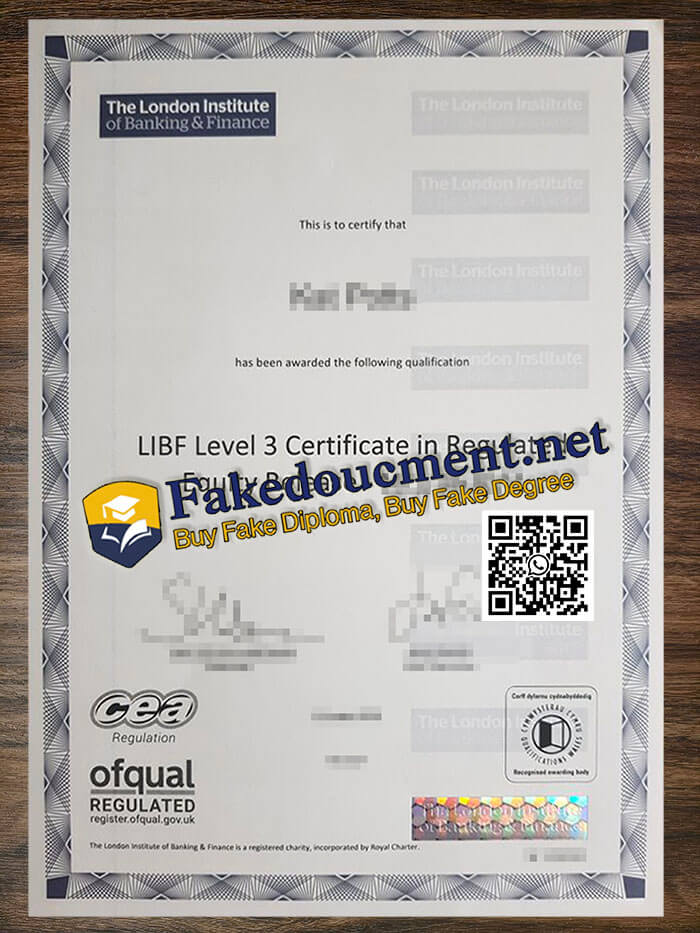 purchase realistic London Institute of Banking & Finance certificate