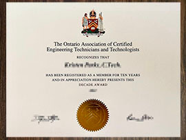 purchase realistic OACETT certificate