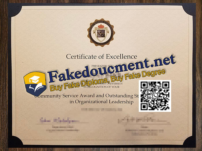 purchase realistic Robert Morris University Certificate of Excellence certificate