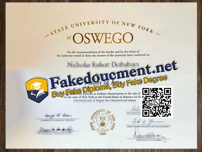 purchase realistic SUNY at Oswego diploma