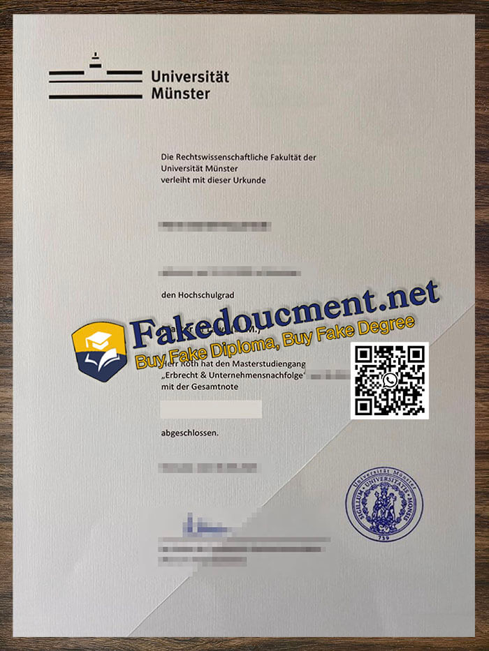 purchase realistic Universitat Munster diploma