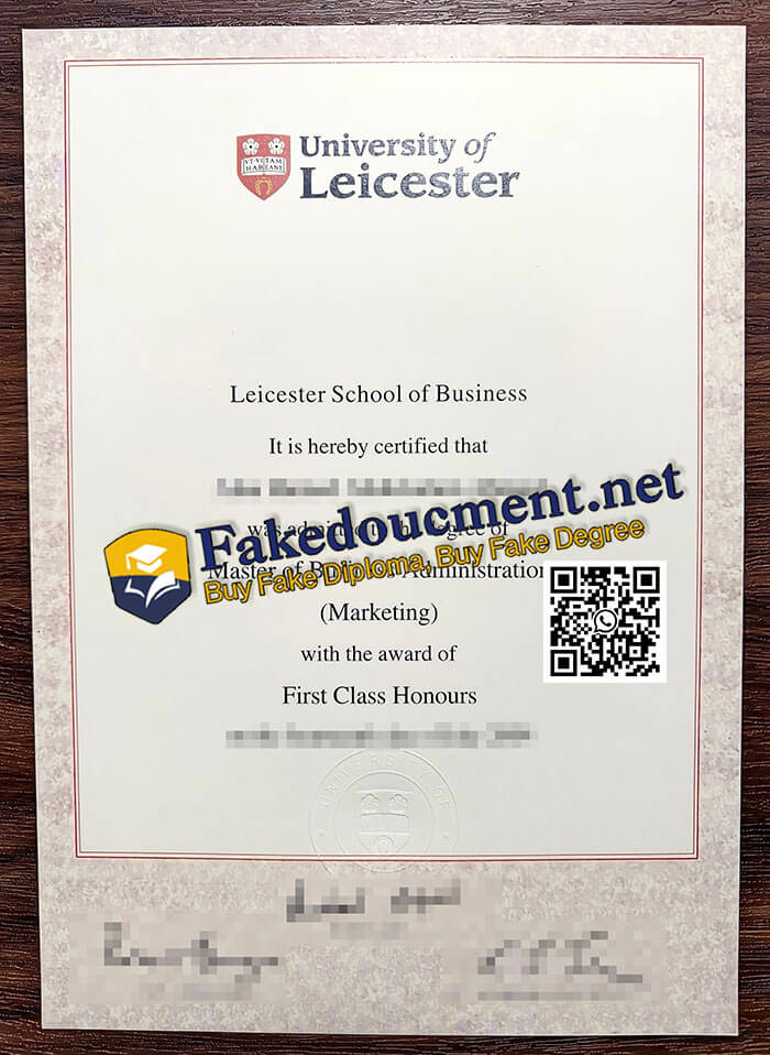purchase realistic University Leicester School of Business diploma