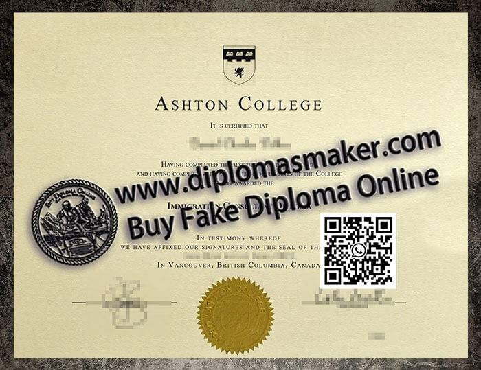 purchase realistic Ashton College diploma