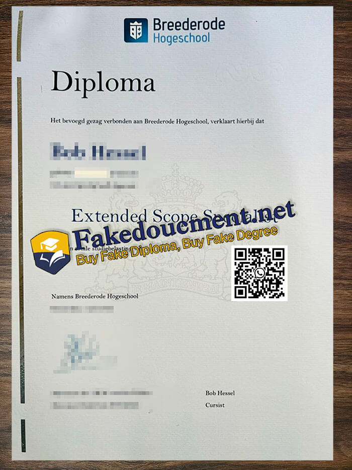 purchase realistic Breederode Hogeschool diploma