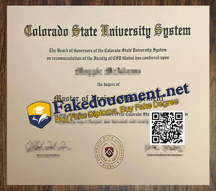 purchase realistic Colorado State University Global diploma