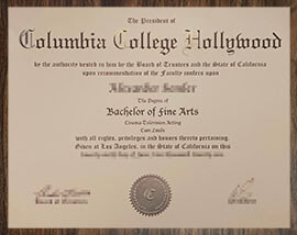 purchase realistic Columbia College Hollywood degree