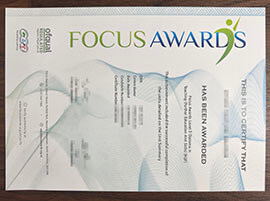purchase realistic Focus Awards certificate