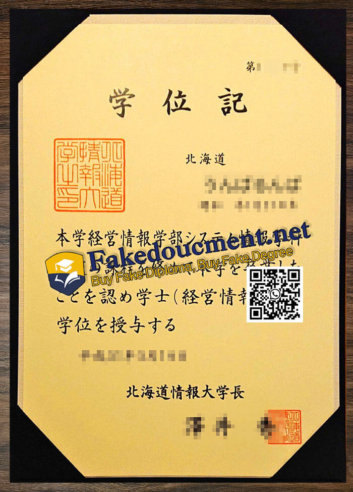 purchase realistic Hokkaido Information University diploma