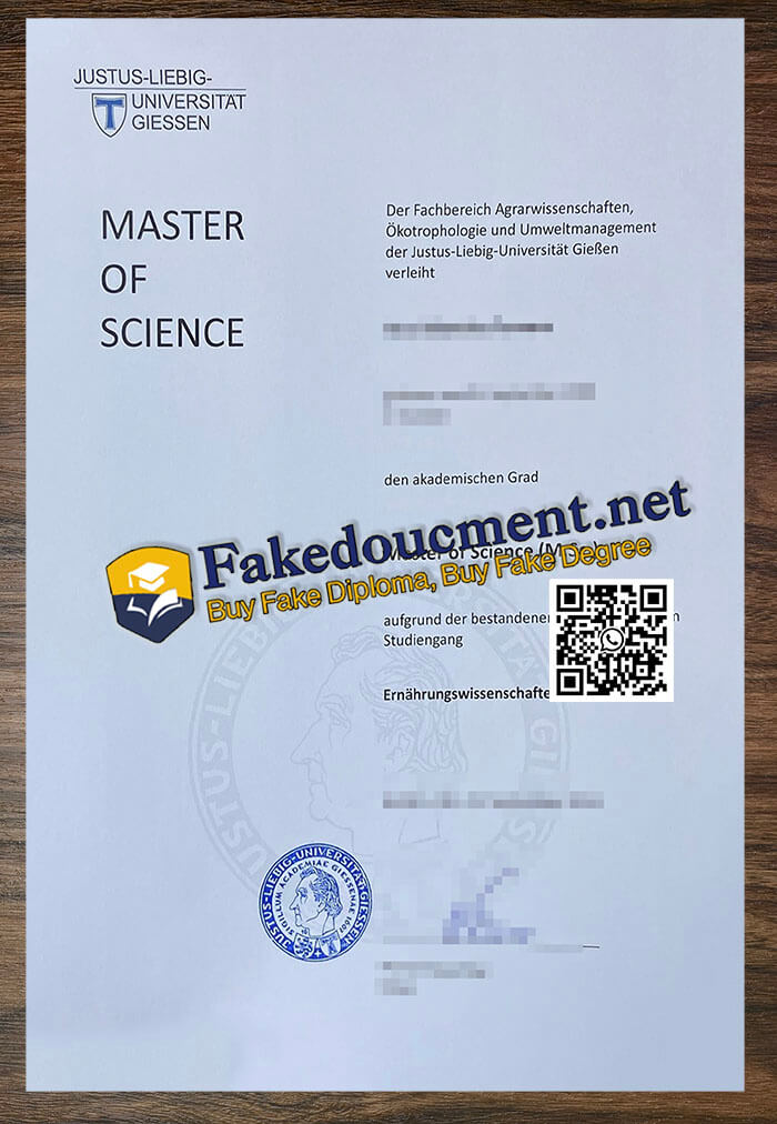 purchase realistic Justus-Liebig-Universität Giessen diploma