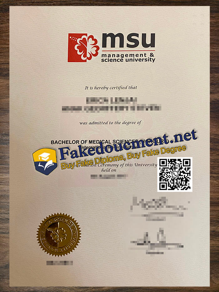 purchase realistic Management & Science University diploma