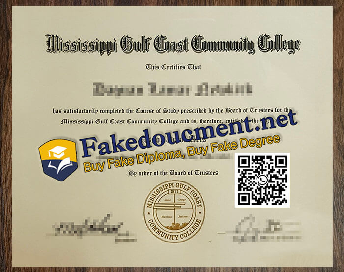 purchase realistic Mississippi Gulf Coast Community College diploma