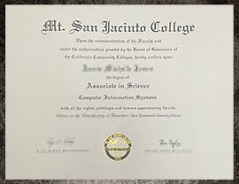 purchase realistic Mt San Jacinto College degree