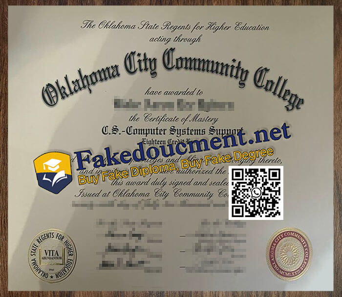 purchase realistic Oklahoma City Community College diploma