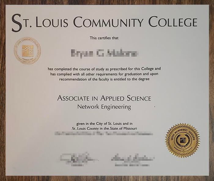 purchase realistic St Louis Community College diploma