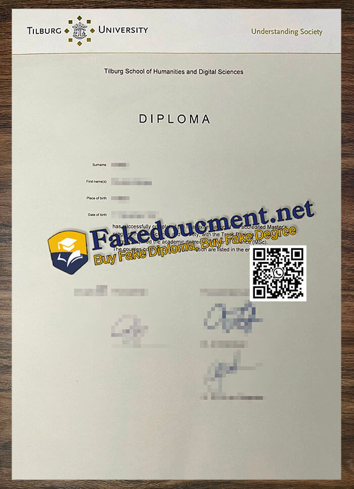 purchase realistic Tilburg University diploma