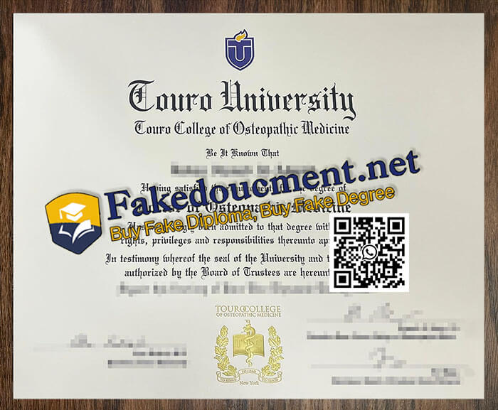 purchase realistic Touro College of Osteopathic Medicine diploma