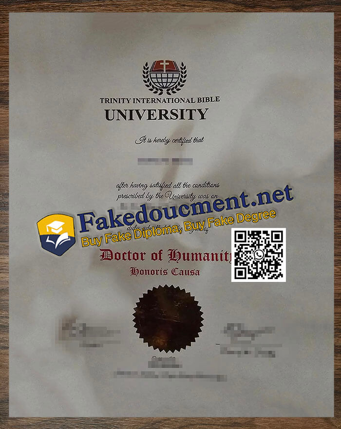 purchase realistic Trinity International Bible University diploma