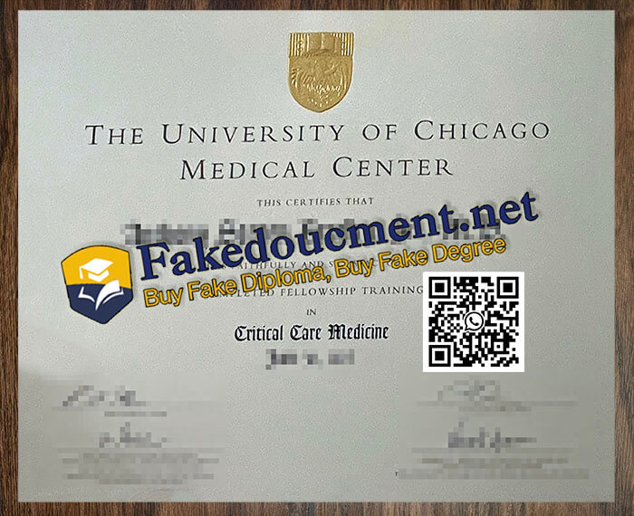 purchase realistic University of Chicago Medical Center certificate