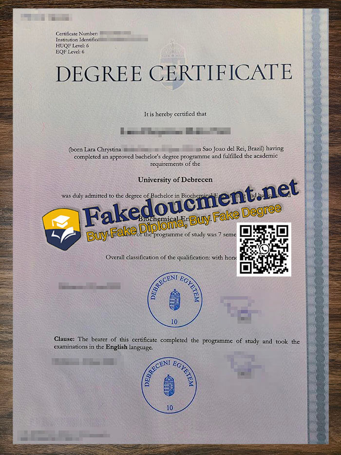 purchase realistic University of Debrecen diploma
