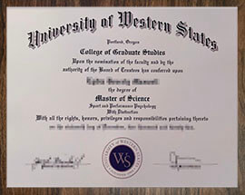purchase realistic University of Western States degree
