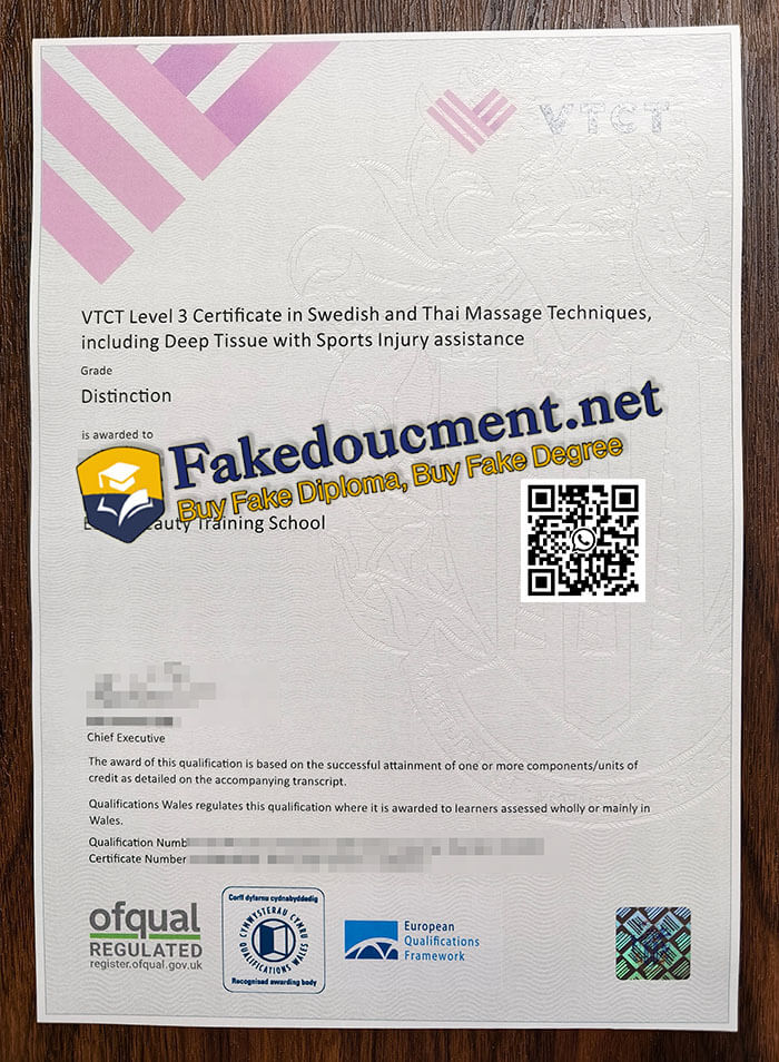 purchase realistic VTCT Level 3 Certificate in Swedish