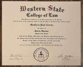 purchase realistic Western State College of Law degree