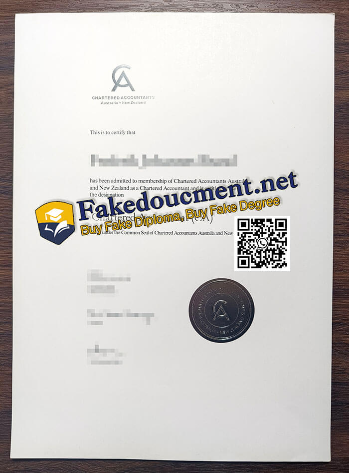 purchase realistic Chartered Accountants Australia New Zealand certificate