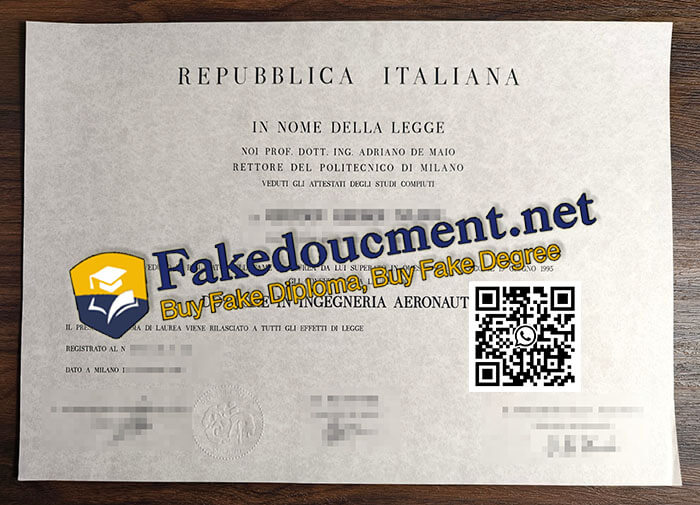 purchase realistic Politecnico di Milano certificate