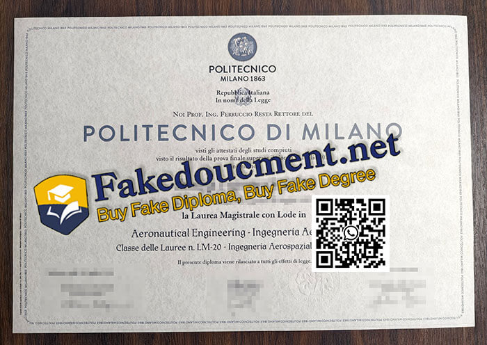 purchase realistic Politecnico di Milano diploma
